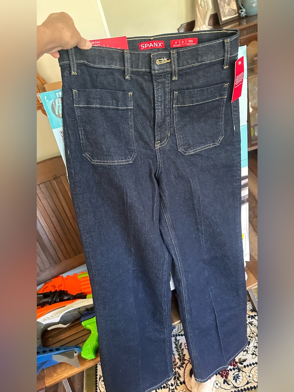 SPANX Women's Wide-Leg Jeans in Dark Indigo
